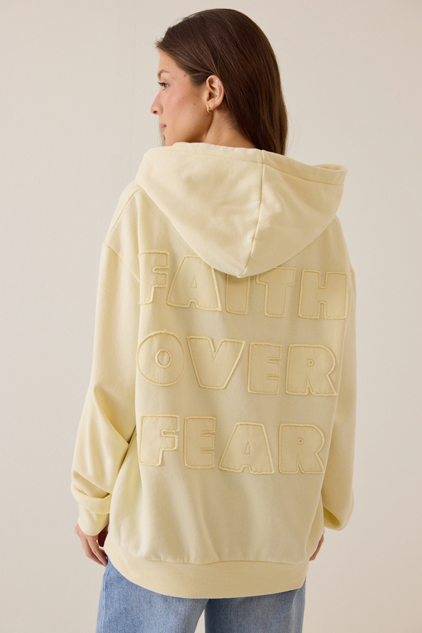 Faith Over Fear Appliqu&eacute; Hoodie Detail 2 - Altar'd State