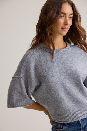 Hanna Boxy Crewneck Sweater - Altar'd State