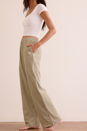 Weekend Stripe Wide Leg Pant - Altar'd State - 