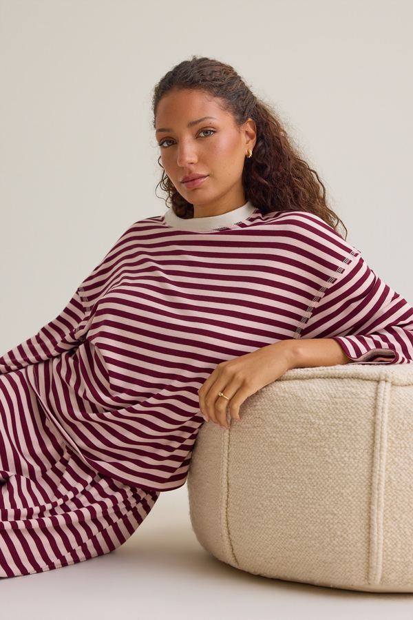 Cate Striped Crewneck Top - Altar'd State