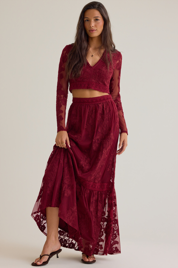 Arissa Floral Embroidered Top Detail 2 - Altar'd State