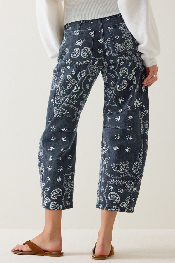 Kerstin High Rise Bandana Barrel Pants Detail 6 - Altar'd State