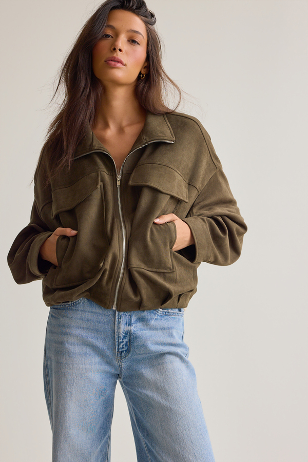 Millie Suede Jacket Detail 4 - Altar'd State
