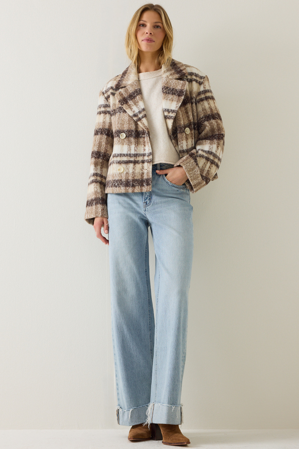 Ireland Plaid Short Coat - Altar'd State