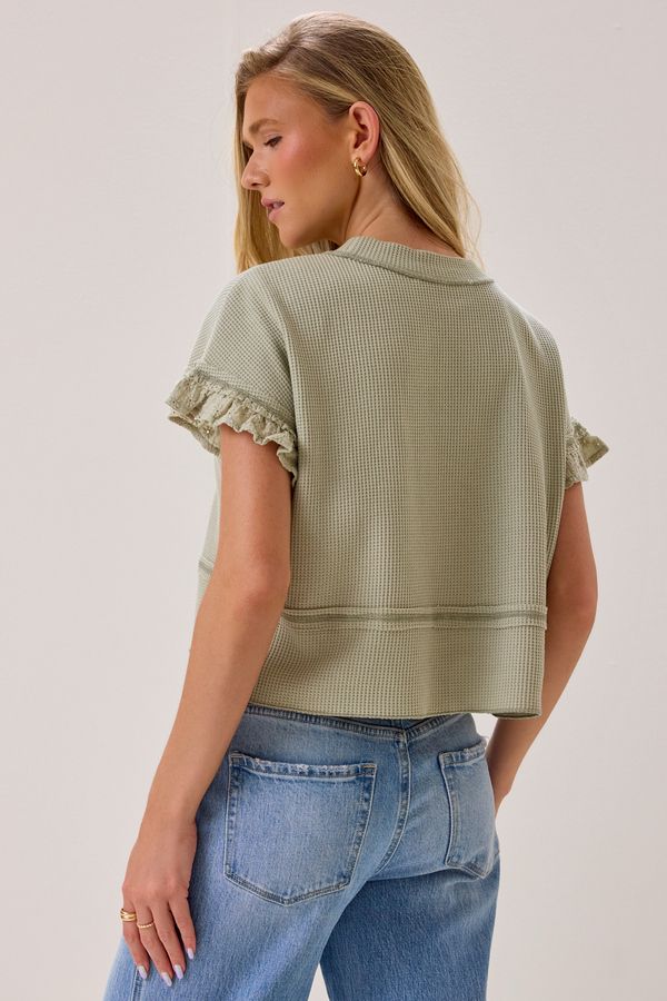 Ellis Thermal Lace Sleeve Top Detail 6 - Altar'd State
