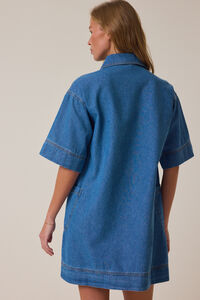 Maya Denim V-Neck Dress Detail 4 - Altar'd State