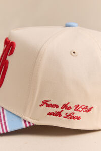 1776 Striped Trucker Hat Detail 3 - Altar'd State