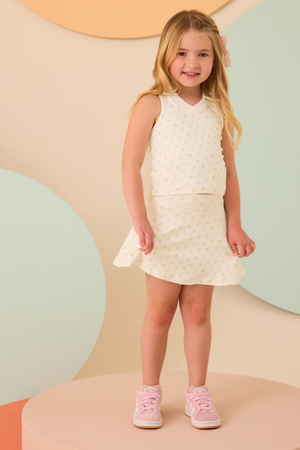 Lemons Printed Flouncy Skort - Altar'd State - 