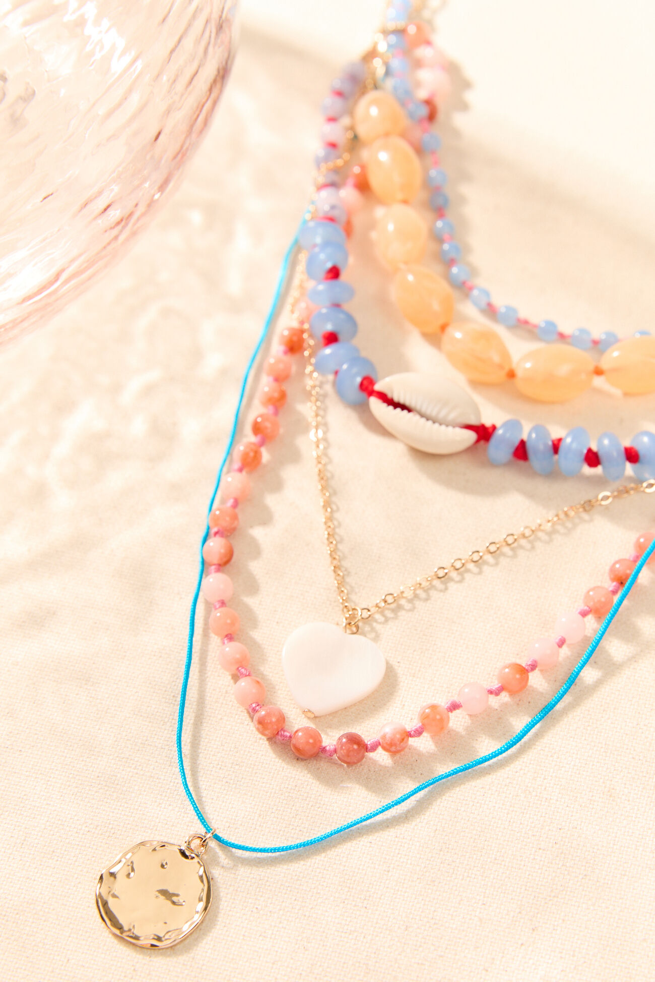 Color Strand Layered Necklace