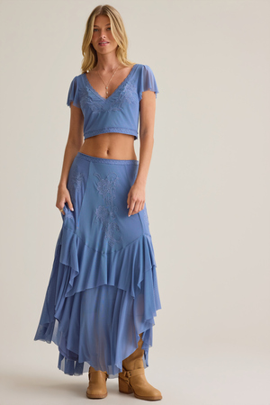 Carlin Ruffle Maxi Skirt - Altar'd State