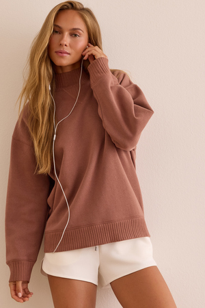 Game Plan Mock Neck Sweatshirt - Altar'd State
