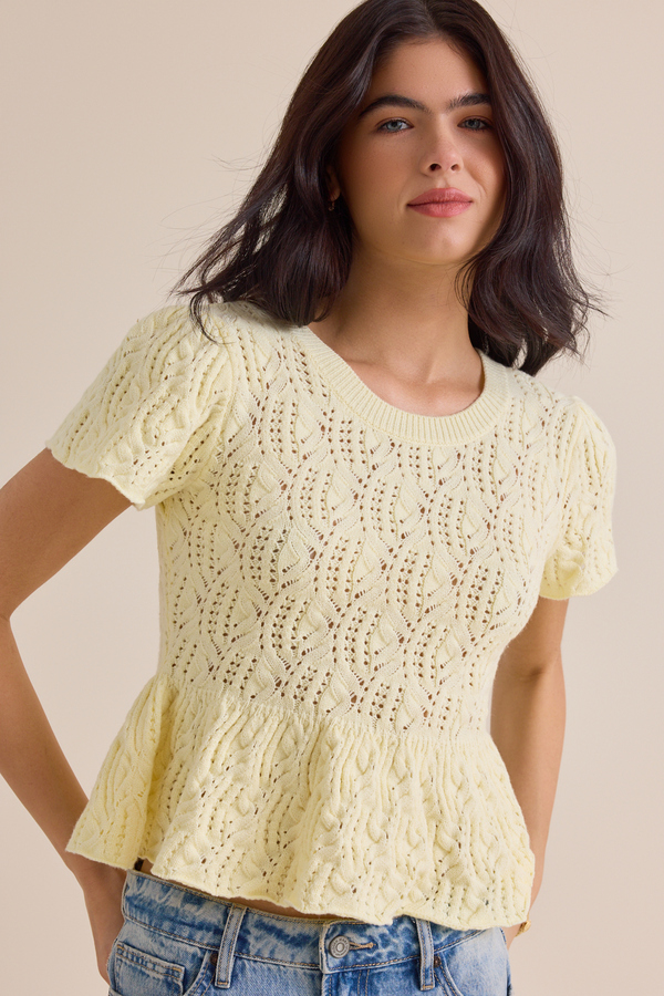 Lexie Pointelle Top - Altar'd State