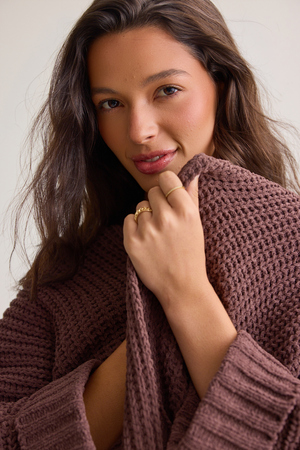 Olivia Chenille Open Front Cardigan - Altar'd State - 