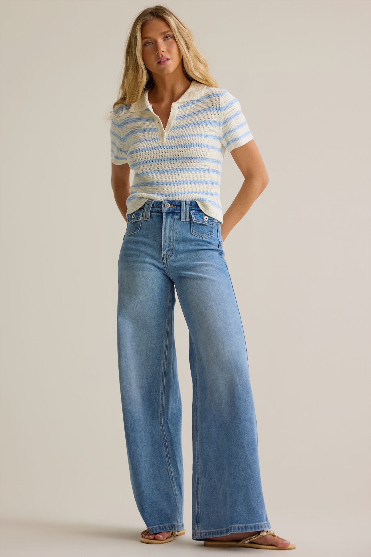 Loran Mini Pocket Wide Leg Jeans