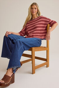 Azlyn Multi Stripe Sweater Tee Detail 4 - Altar'd State