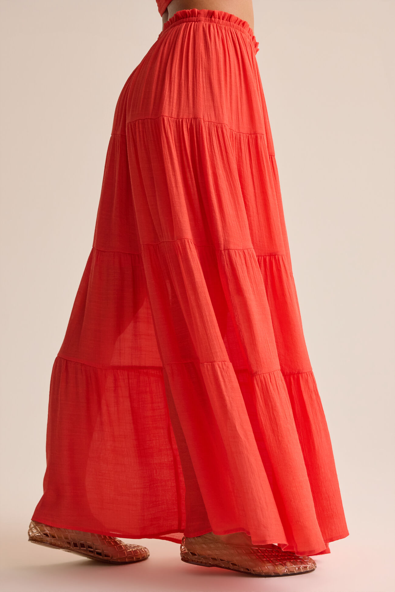 Tate Tiered Flowy Maxi Skirt