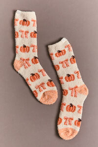 Autumn Pumpkin Fuzzy Socks - Altar'd State