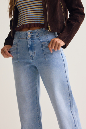 Baylor Double Button Jeans - Altar'd State