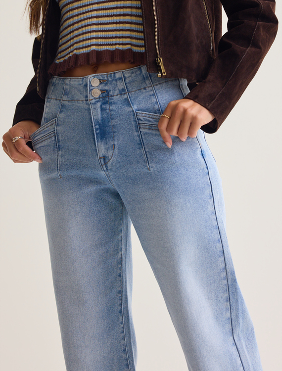 Baylor Double Button Jeans Detail 2 - Altar'd State