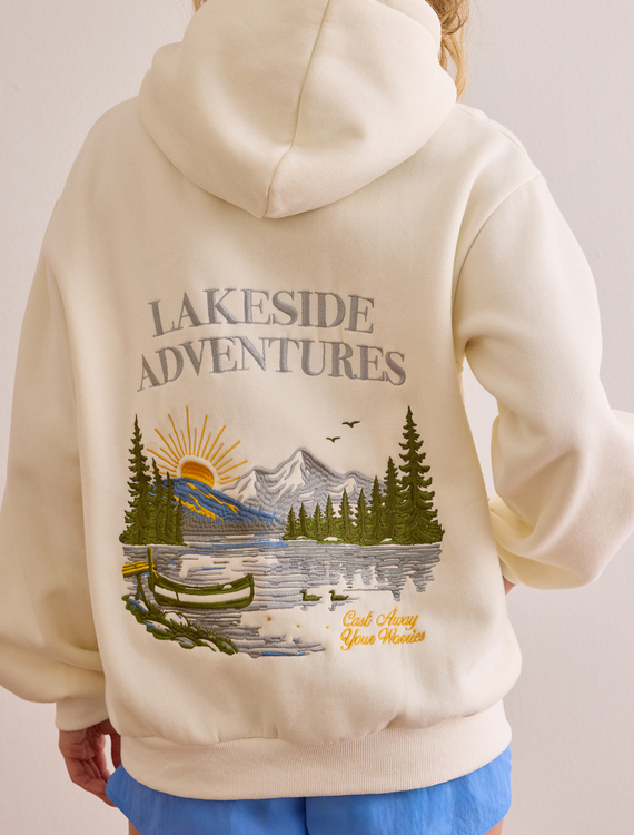 Lakeside Adventures Graphic Hoodie Detail 6 - Altar'd State