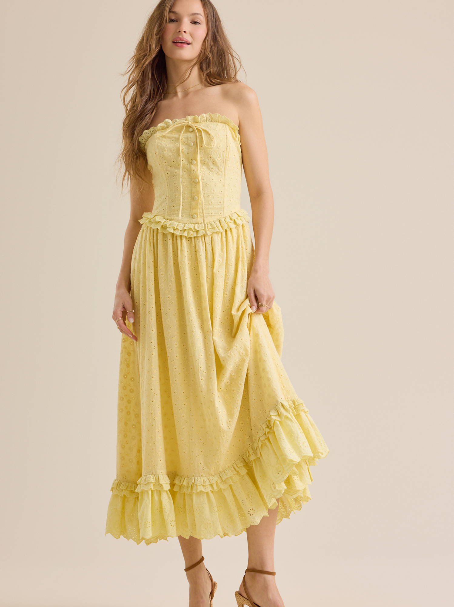 chinese dress ladies The Eyelet Midi Dress main image 0