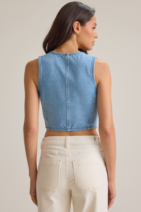 Harlee Denim Vest Detail 5 - Altar'd State