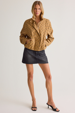 Fiona Polka Dot Funnel Jacket - Altar'd State - 