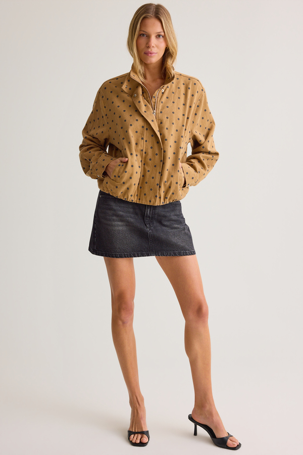 Fiona Polka Dot Funnel Jacket - Altar'd State