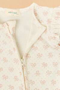 Vintage Mini Bows Ruffle Footie Detail 3 - Altar'd State