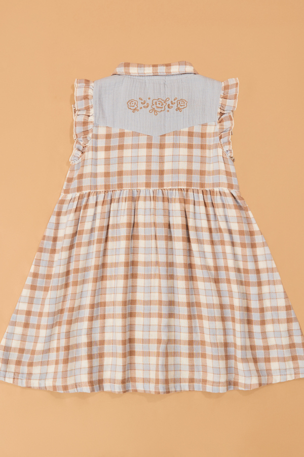 Western Plaid Snap Dress Detail 5 - Altar'd State