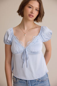 Alayla Lace Babydoll Top Detail 3 - Altar'd State