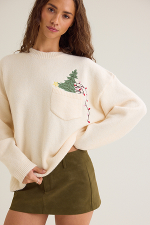 Carol Christmas Pocket Sweater - Altar'd State - 