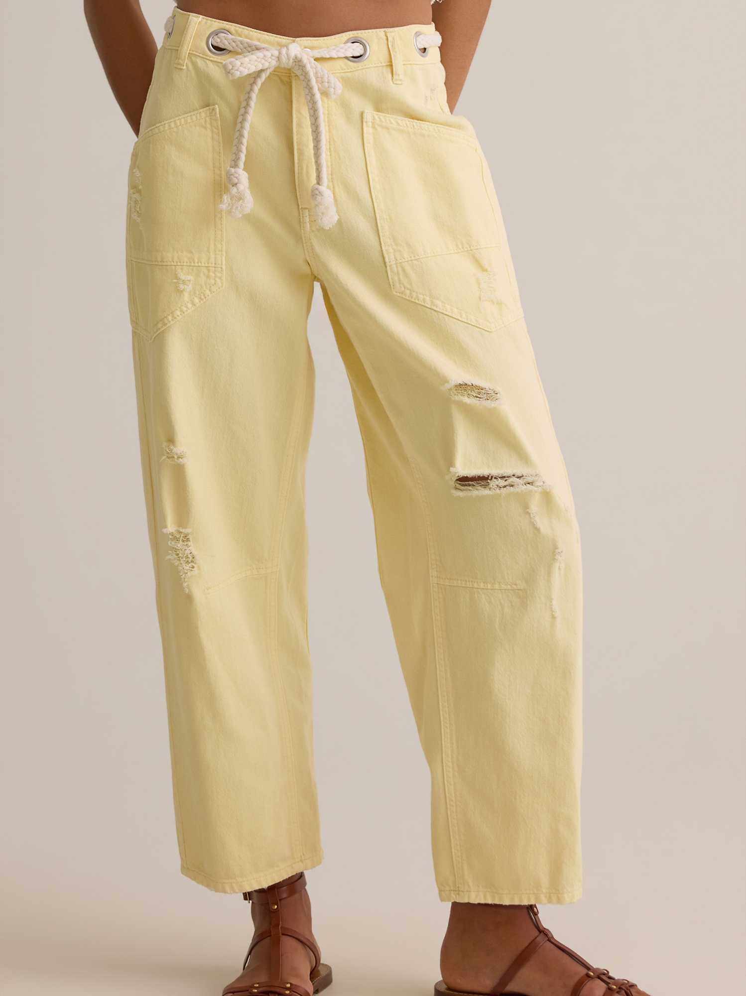 Liorenne Barrel Pant in Butter Yellow | Altar'd State