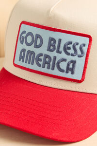 God Bless America Patch Trucker Hat Detail 2 - Altar'd State