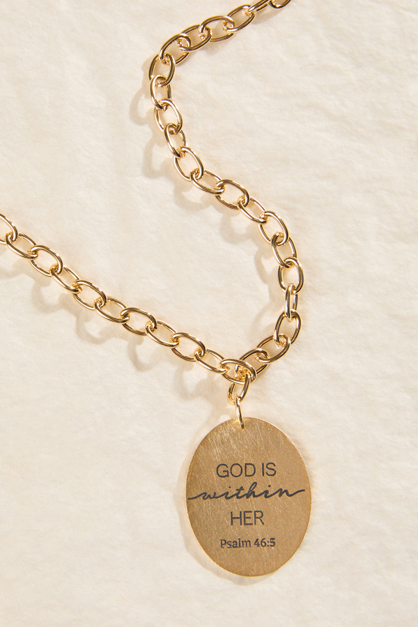 God is Within Charm Necklace - Altar'd State