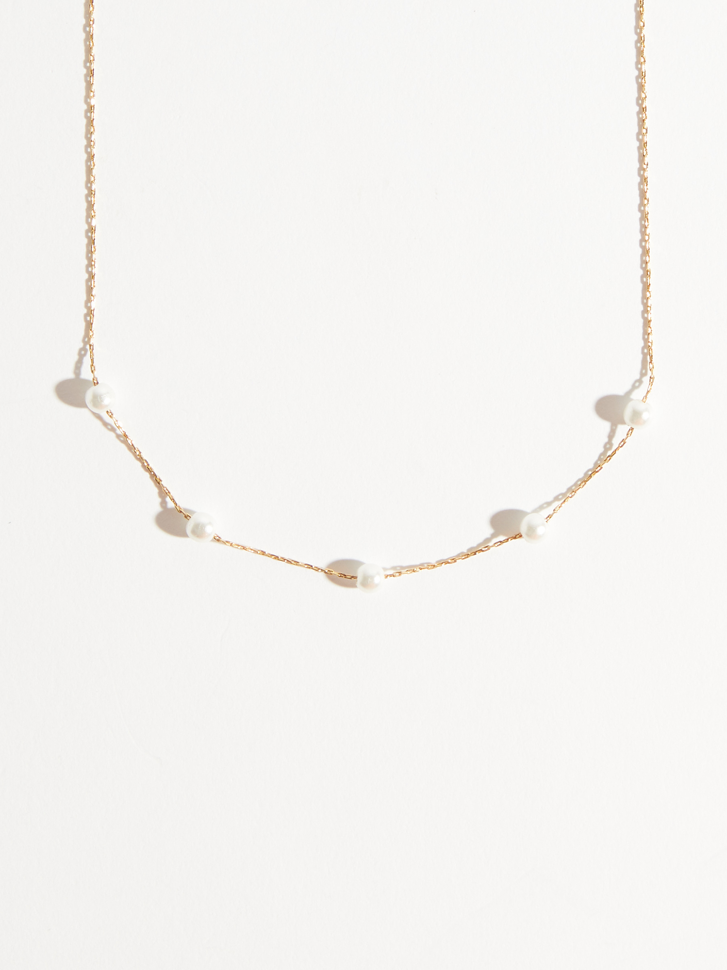 18K Pearl Charm Necklace - A main image 1