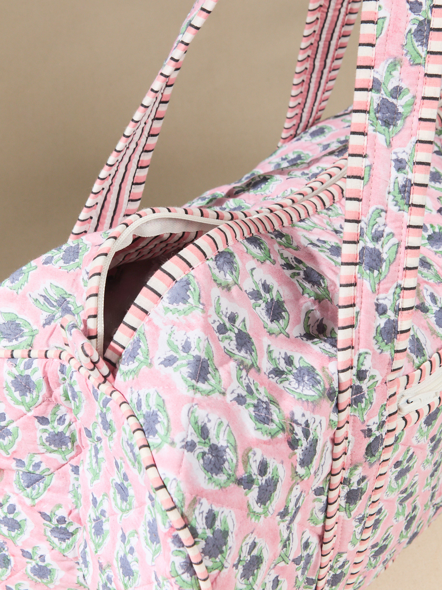 Petal Prep Duffel Bag in Pink & Ivory | Altar'd State