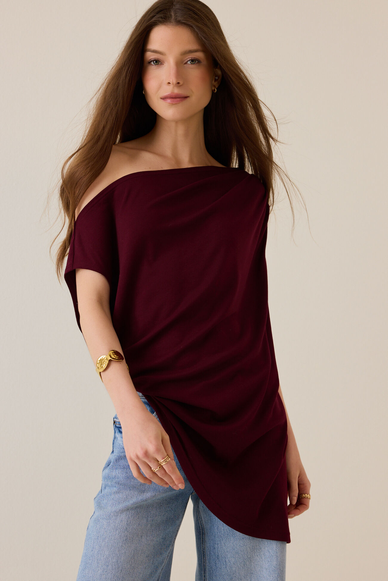 Harper Asymmetrical Neck Top