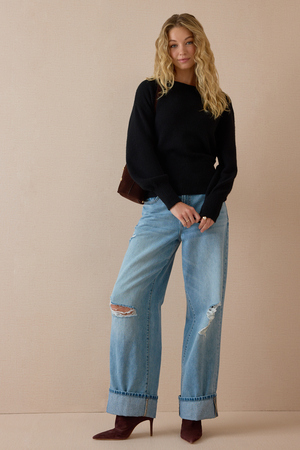 Marisol Boatneck Banded Hem Sweater - Altar'd State