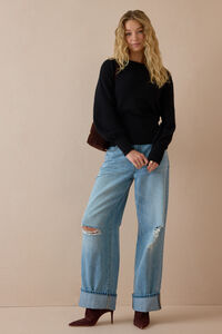 Marisol Boatneck Banded Hem Sweater Detail 3 - Altar'd State