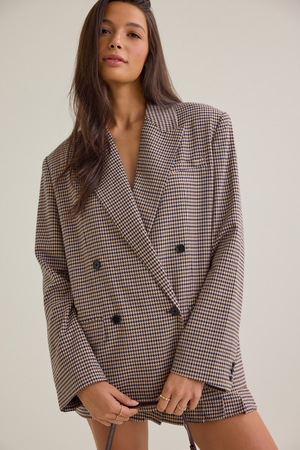 Betty Plaid Blazer - Altar'd State - 