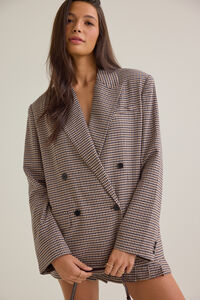 Betty Plaid Blazer Detail 2 - Altar'd State