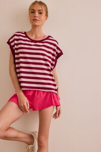 In Motion Stripe Circle Back Tee Detail 2 - Altar'd State