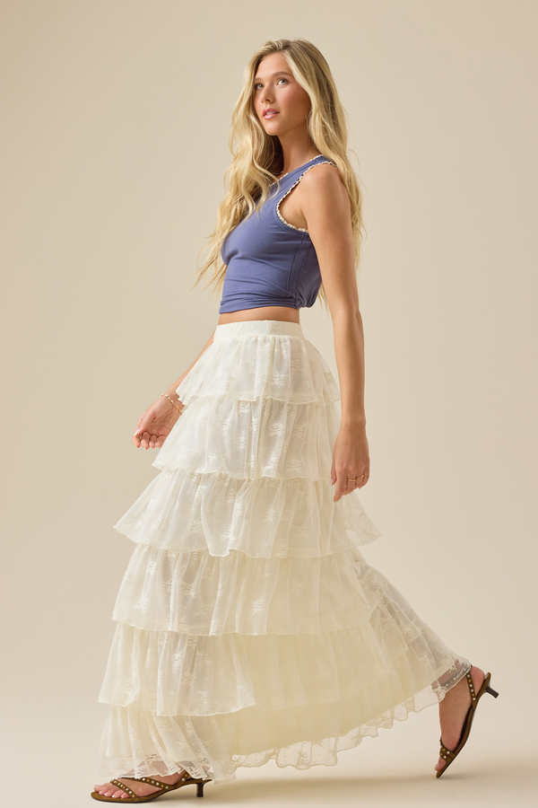 Danny Lace Maxi Skirt Detail 2 - Altar'd State
