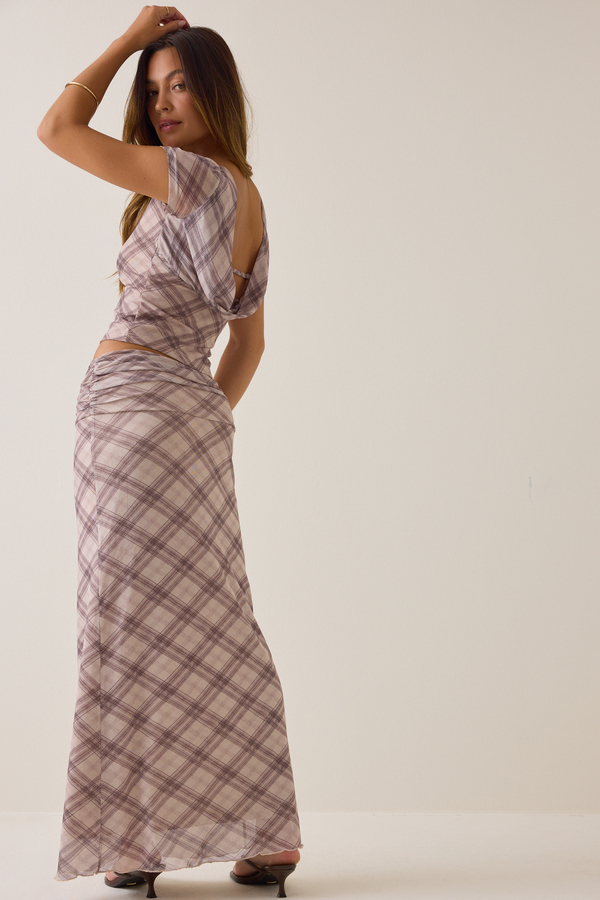 Felicia Plaid Maxi Skirt Detail 5 - Altar'd State
