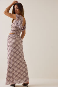 Felicia Plaid Maxi Skirt Detail 5 - Altar'd State