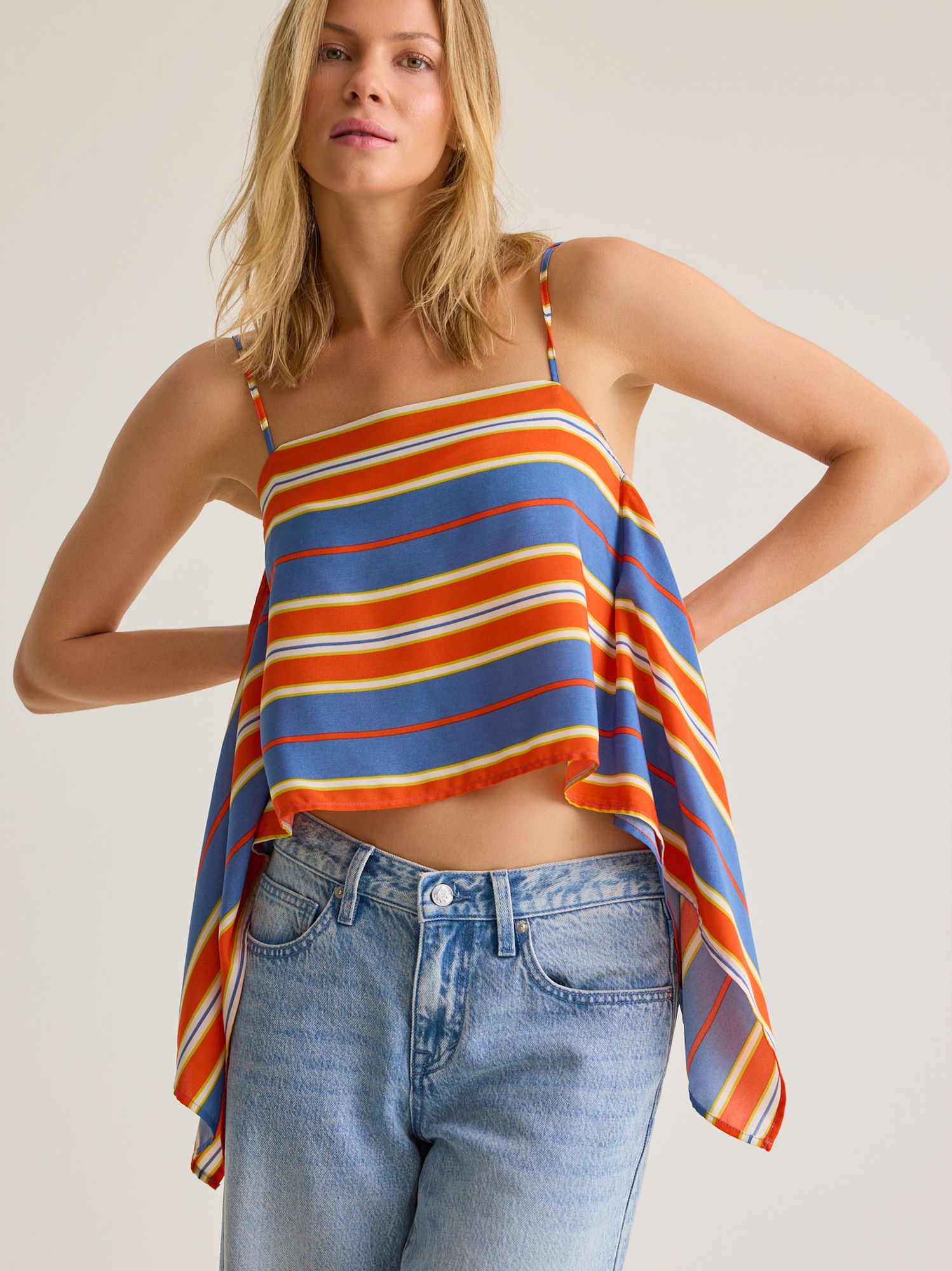 Aly Striped Tank Top in Blue & Red | Altar'd State