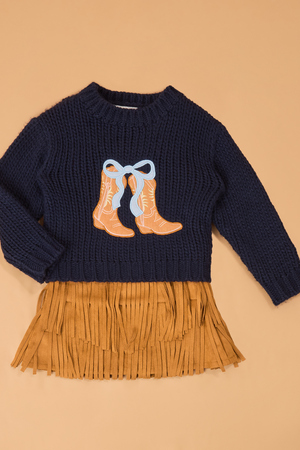 Willa Western Dress with Sweater Set - Altar'd State - 