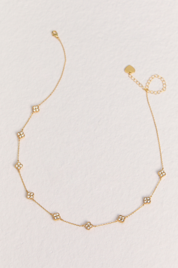 Shimmering Clover Necklace - Altar'd State