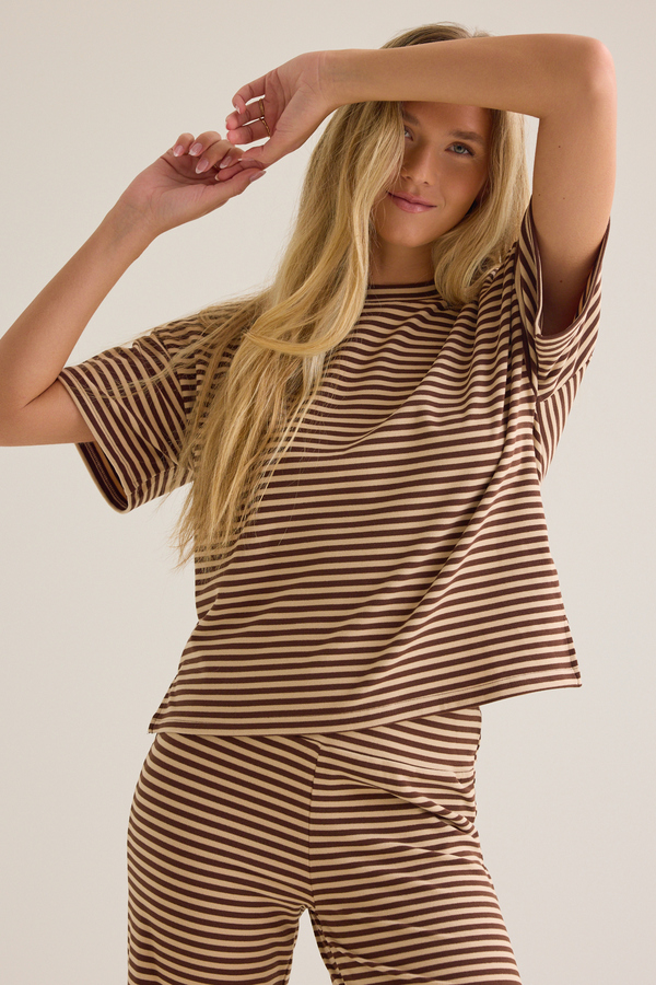 Alaya Stripe Lounge Top - Altar'd State